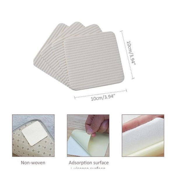 

4/8pcs anti skid rug carpet mat grippers ser tape sticker non slip anti-offset pad for bathroom living roo qylugj bwkf