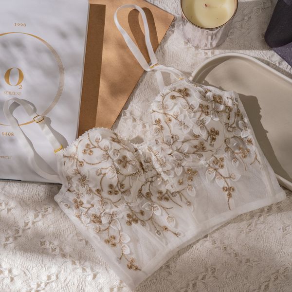 

lace lingerie steel plastic bra with panties push up underwear bra lady cute bralette pants sets outside wear embroidered c1211, Black;white