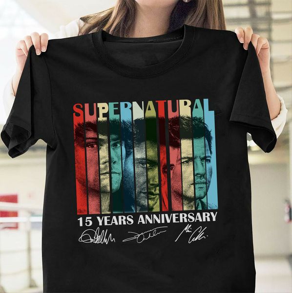 

supernatural 15 years dean sam castiel signatures black men s 3xl t shirt t shirts casual brand sport hooded sweatshirt hoodie