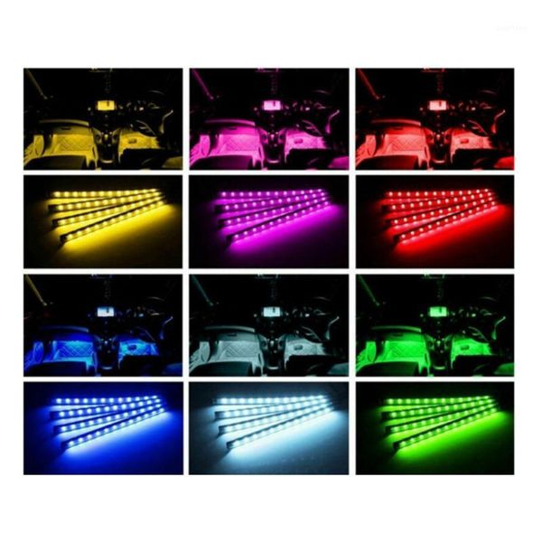 

light strips car atmosphere lights ir with remote control parts dc 12v1
