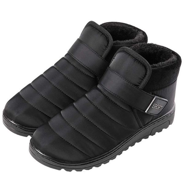 

winter boots women fashion flat boots woman platform hook & loop women shoes casual female women's keep warm shoes botas mujer, Black