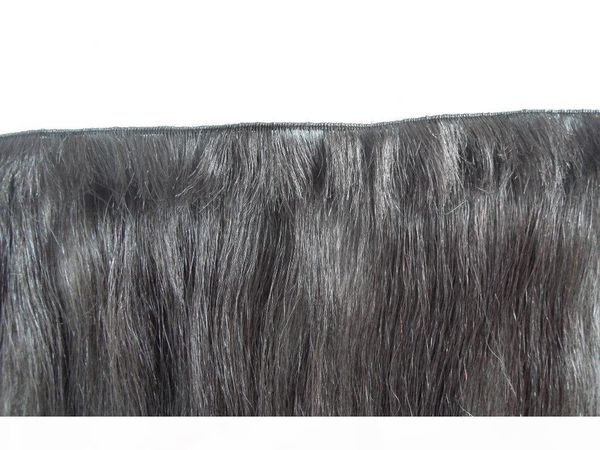 

new arrive brazilian hand tied straight hair weft human hair extensions unprocessed dark brown color, Black;brown