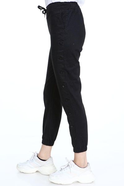 

women's pants & capris manga woman button cargo black color, Black;white