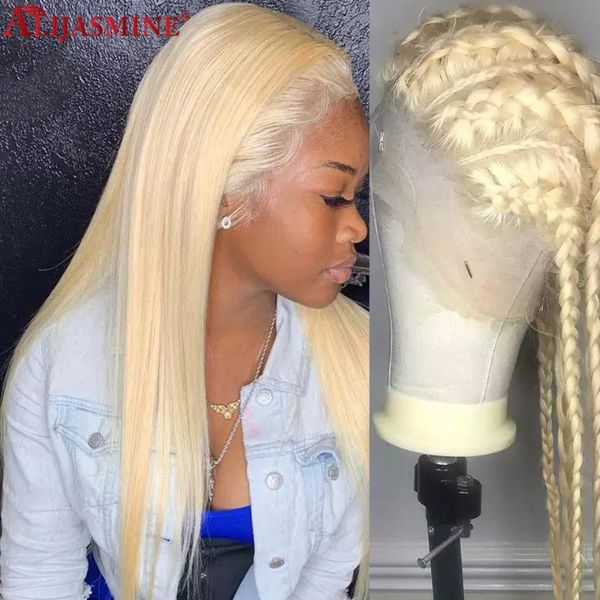 

lace wigs 613 blonde frontal human hair 150% remy brazilian straight preplucked with baby wig, Black;brown