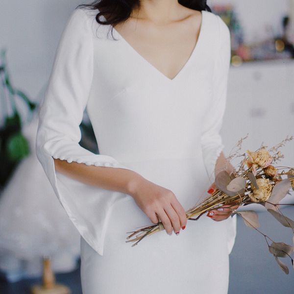 

2021 new deep mermaid style v-low dress brand-new mari e robe dressed as a wedding feast bejb, Blue;red