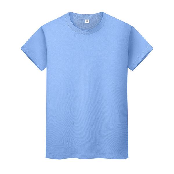 

new round neck solid color t-shirt summer cotton bottoming shirt short-sleeved mens and womens half-sleeved 0x58i