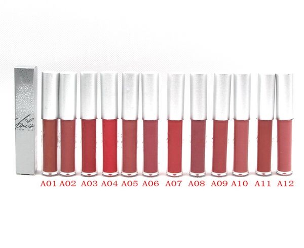 

lip gloss beauty liquid 12 color natural nutritious white box make lipgloss