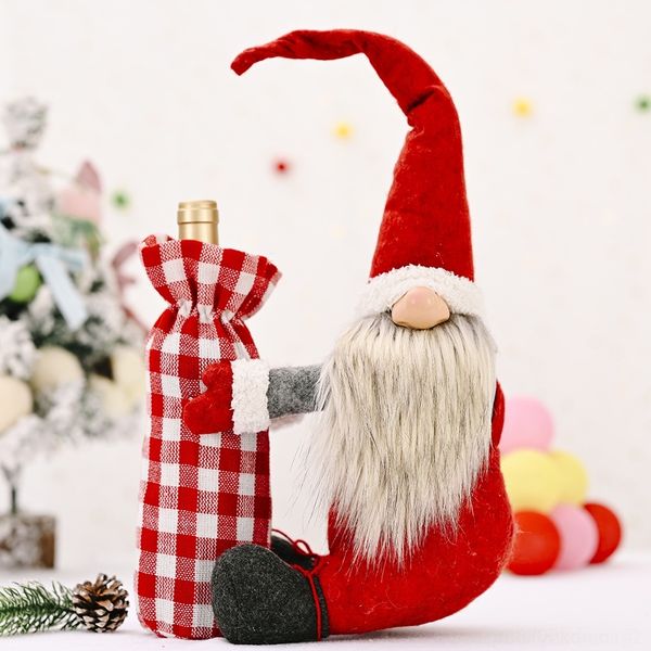 

rpndy howe christmas creative new forest elderly elderly bottle bottleset decorative products red wine bottle holding wine set bag evyjv