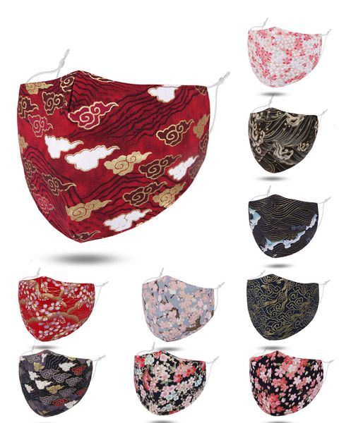 

printing flowers designer reusable face out door sport masks cotton fashion mask