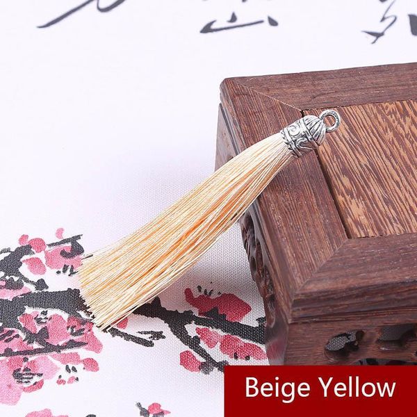 

10pcs lot 9cm silk tassels cords with metal caps for earrings charms pendant tassel fit diy jewelry making material h qylmtv