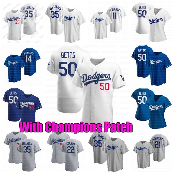 

mookie betts los angeles 2020 w s champions cody bellinger seager lux kershaw turner price hernandez pollock muncy buehler kelly jersey, Blue;black