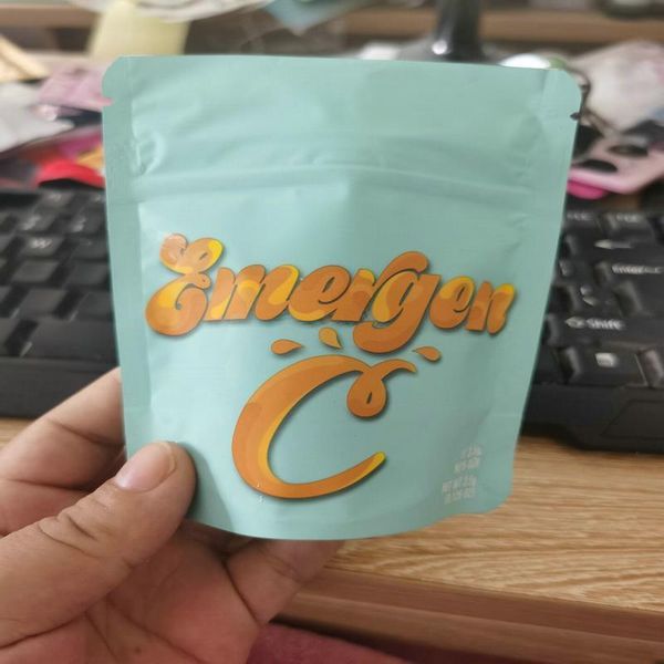 

emergen c mint blue child resistant childproof bags sf california 3.5-7g mylar bags bbyzpu bde_luck
