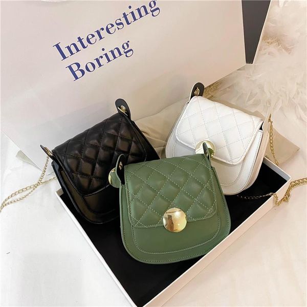 

cross body fashion women crossbody shoulder bag green lozenge underarm lady leather casual messenger handbag female small square bags