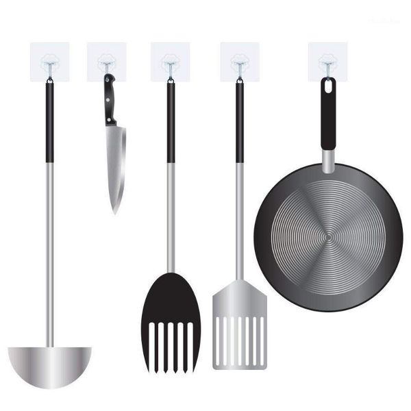 

20pcs 6x6cm kitchen door wall hanger hook strong self adhesive suction storage heavy load rack cup sucker key bathroom stickers1