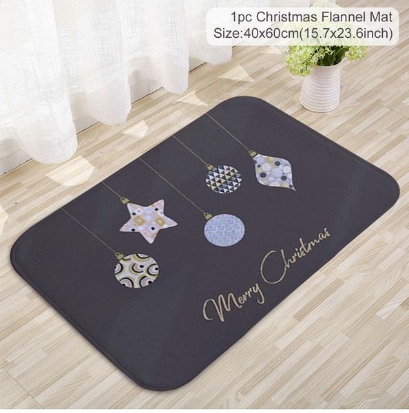 

qifu merry christmas decoration doormat santa claus printing flannel floor mat non-slip mat christmas home decoration door mat bbycqp