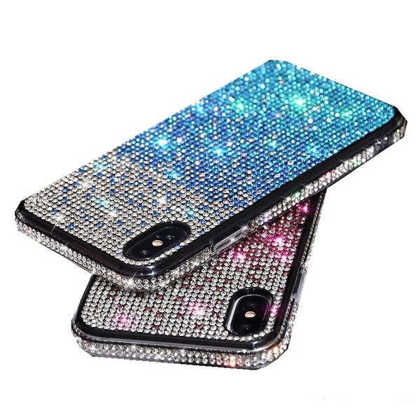 

for iphone 11 pro xr x xs max 8 7 6 plus rhinestone phone case fashion premium luxury bling glitter shockproof case girl