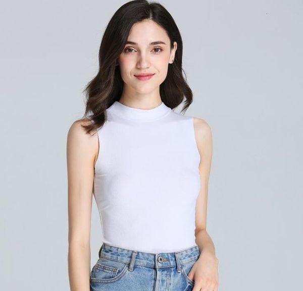 

2021 New Spring Collared Seamless Women's Broad Vest Five -xl Colors 0mik, White