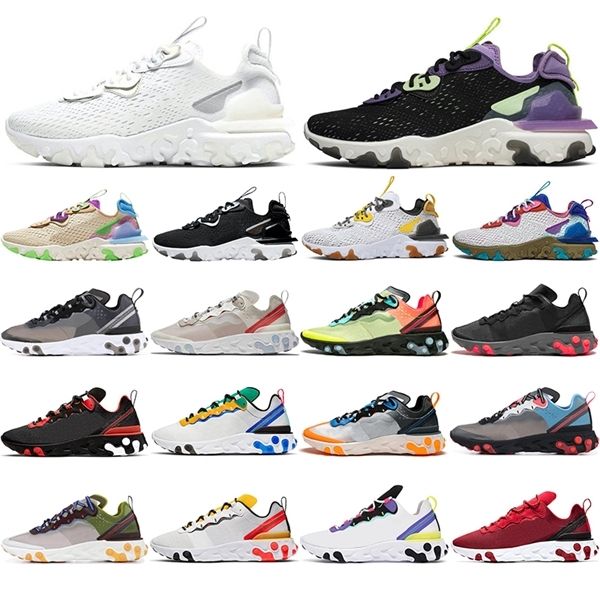 

2021 running shoes for men women react 87 element 55 vision lemon venom white royal red desert oasis mens trainers sports sneakers fashion