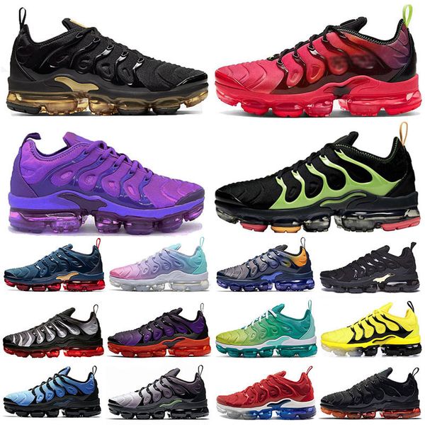 

2020 new tn plus big size 13 coquettish purple pastel metallic gold mens running shoes hyper violet volt lemon lime women trainers sneakers