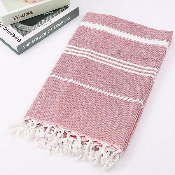 Sarongues 100x180cm Turkish Tassel Beach Shawl for Women Bath Towel Cloth Summer listrado para adulto Viagem solar Tapestry1