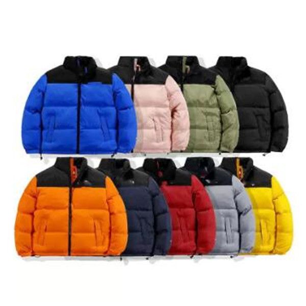 

nuptse winter mens parkas jackets men coat jacket parkas long sleeve zipper thick overcoat tnf couples windbreakers coats padded warm, Black