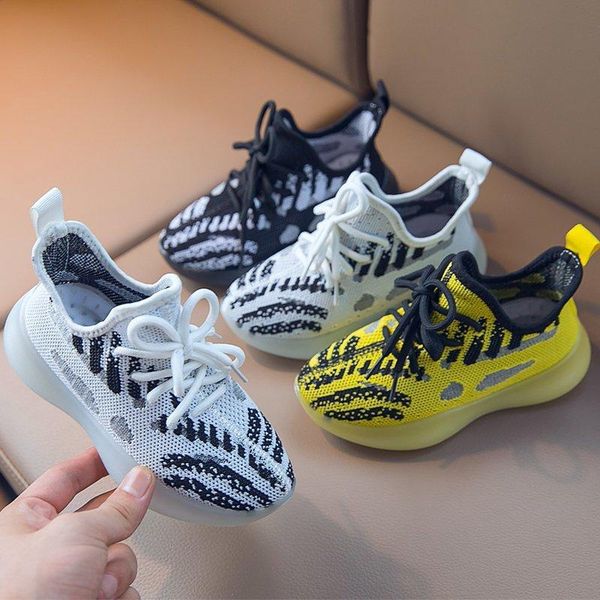 

spring summer children running shoes boys girls sport shoes kids breathable sneakers soft bottom non-slip casual, Black