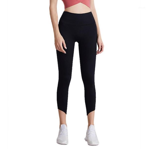 

yoga outfits women double-sided skin-friendly pants high waist lift hip sport pants1, White;red