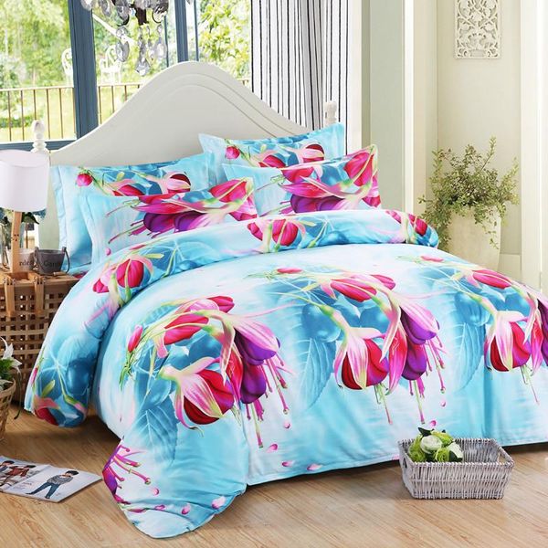 

3d bedding set bed cover plant flower series bedding quilt cover sheets 4pcs