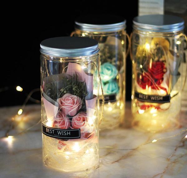 

soap rose led soap flower plastic bottles wedding artificial flower valentines day mothers d wmtmpe bdesybag