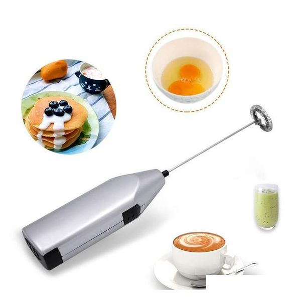 

electric handheld stainless steel coffee milk frother foamer drink electric whisk mixer battery operated kitchen e jllavx dhsybaby