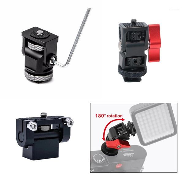 

monitor adapter mount 1/4" screw monitor shoe stand adapter holder for flash led light camera cage accessories1