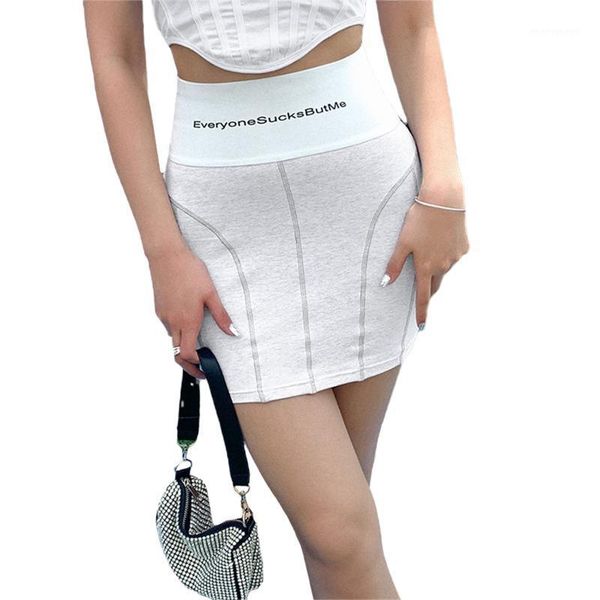 

skirts fashion women's hip skirt basic stretchy pencil letter pattern slim wide elastic design high waist short skirts1, Black