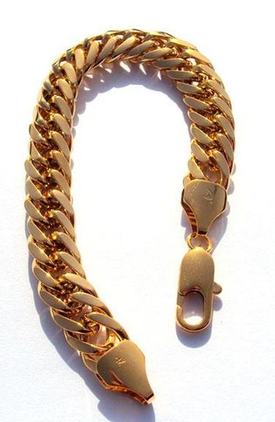 

hge solid 18kt gold, mens not 44g 230mm not gold real heavy new yellow hypotenuse nugget bracelet 100% money. wmtoe dh_garden, Golden;silver