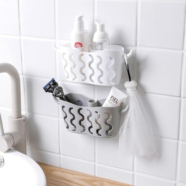 

plastic bathroom sink hangable storage basket faucet sponge holder hanging basket bathroom wall kitchen organizer