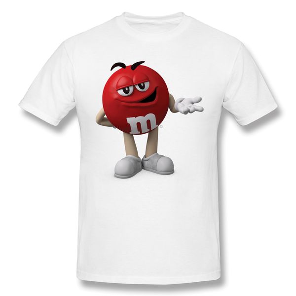 

sport red character t-shirt men print basic tee shirt funny design m&m's chocolate candy streetwear print homme ing