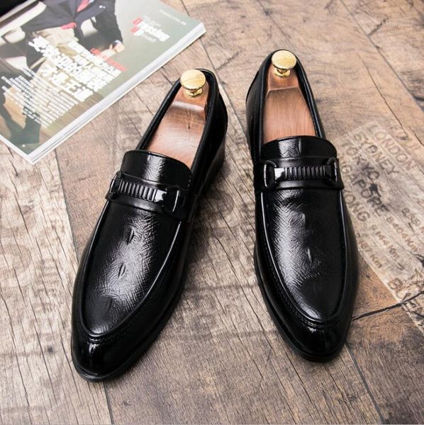 

dress shoes mens casual leather oxford men's shoe bespoke business men breathable fashion wedding party1, Black