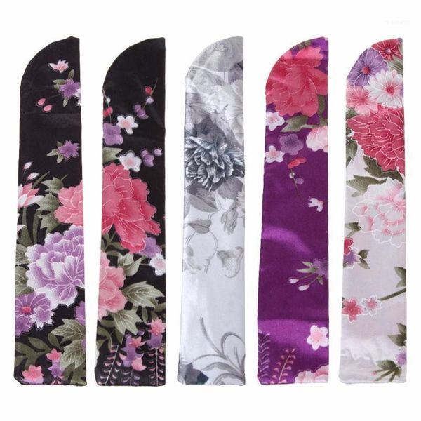 

party favor elegant silk hand fan bag holder pouch folding case wedding bags1