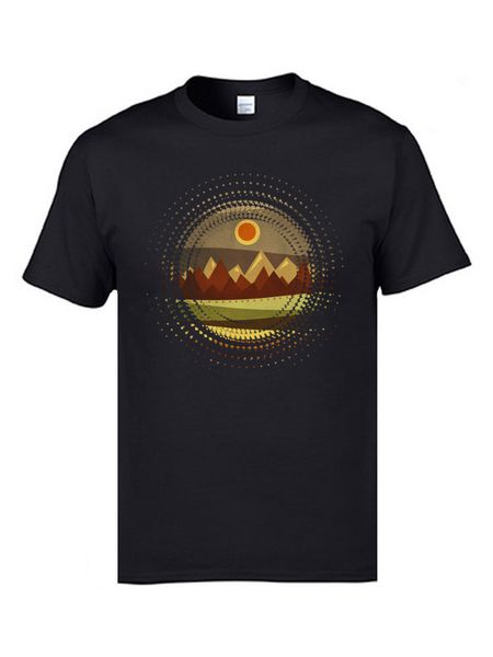 

geometric landscape character men & short sleeve 100% cotton fabric men family slim fit fitness hoodie designers t shirts sweatshirt