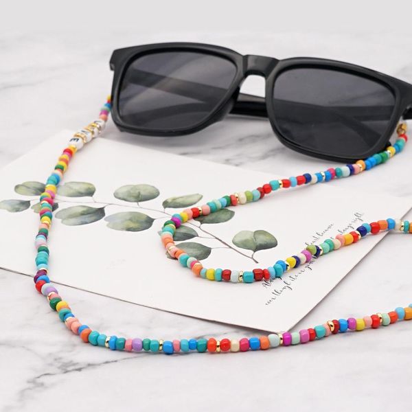 

2020 colorful beads letter glasses chain luxury simple casual sunglasses chain women accessories 2020 colorful h jllzlz