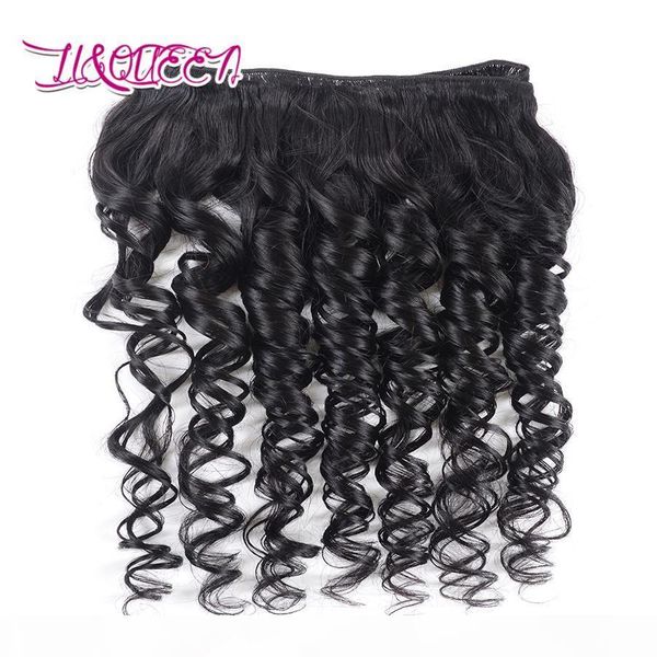 

loose wave hair weft 1 pcs lot brazilian unprocessed virgin human hair 100% natural beauty queen bundles, Black;brown