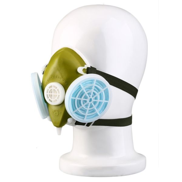 

dual respirator gas mask anti-dust twin spray paint safety headwear new arrival