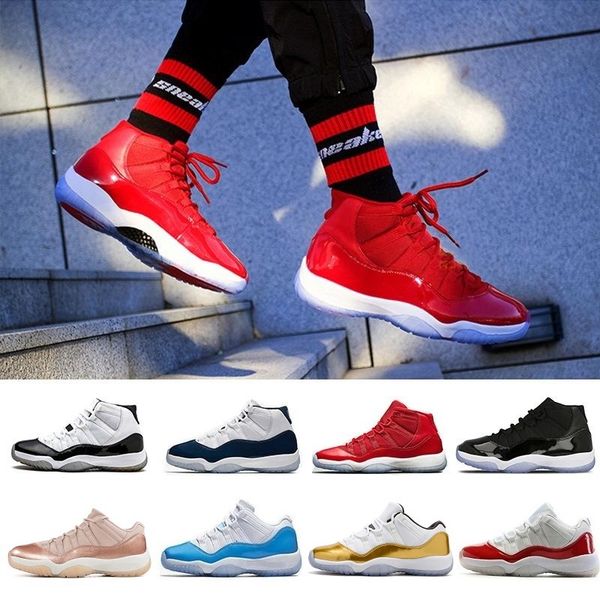 

11 11s men women shoes high low le white black grey teal space jam concord 23 45 platinum tint gold navy gum j11 sneakers