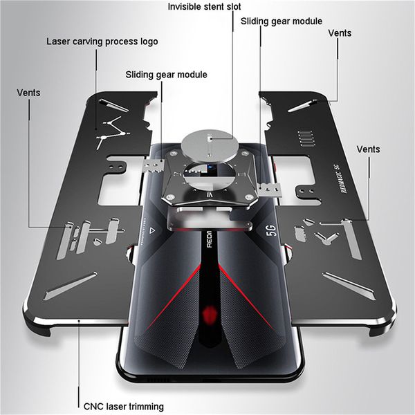 

43fgmobile 6,65" 8 / 128gb zte 4500mah gaming phone shell для nubia red magic 5g аксессуары