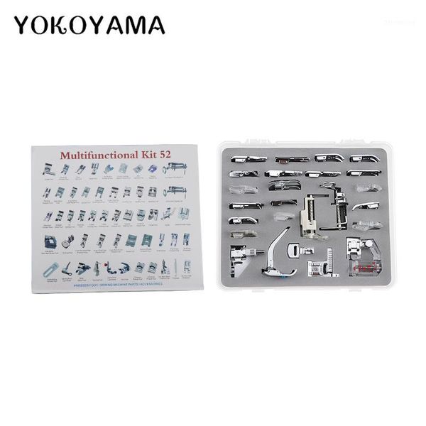 

yokoyama 30/32/42/52/62pcs presser foot sewing machine parts sets presser foot suit multifunction sewing kit for brother singer1, Black