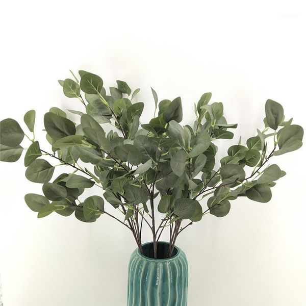 

decorative flowers & wreaths simulation plant indoor fake flower eucalyptus leaves money leaf ginkgo home office garden decoration1