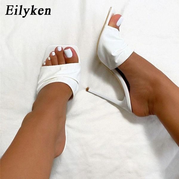 

eilyken square toe mules womens slipper shoes summer high heel slides sandals ladies rome shoes women slippers #bd3n, Black