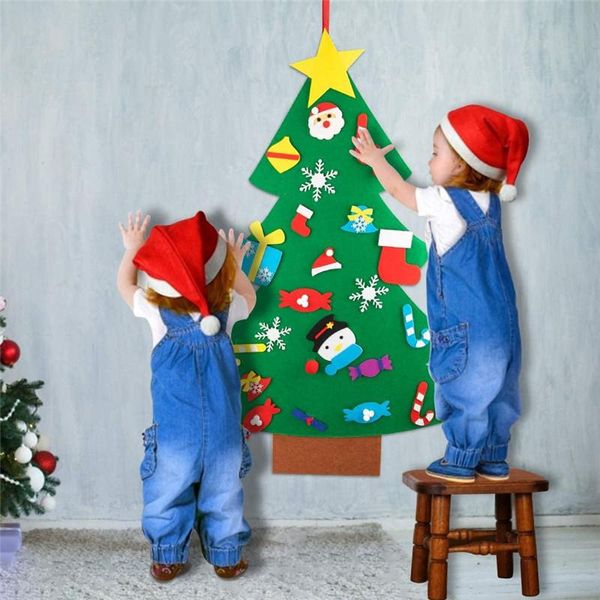 

kids diy felt christmas tree christmas decorations for home gift navidad natal new year door wall hanging decoration