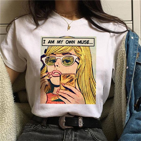 

zoganki women summer graphic tee shirt funny harajuku t shirt korean female streetwear casual women tee, White