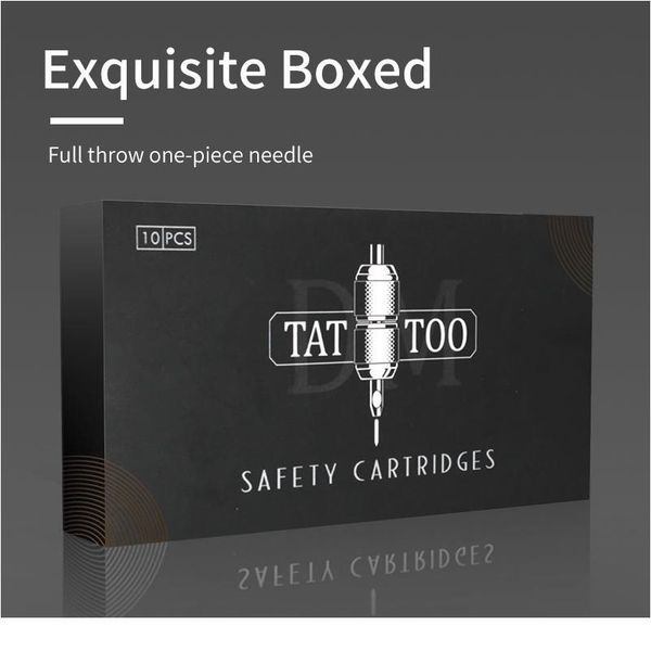 

10pcs 0.35mm tattoo needles disposable sterilized safety magnum needle cartridge tattoo needle for tattoo qylpbc