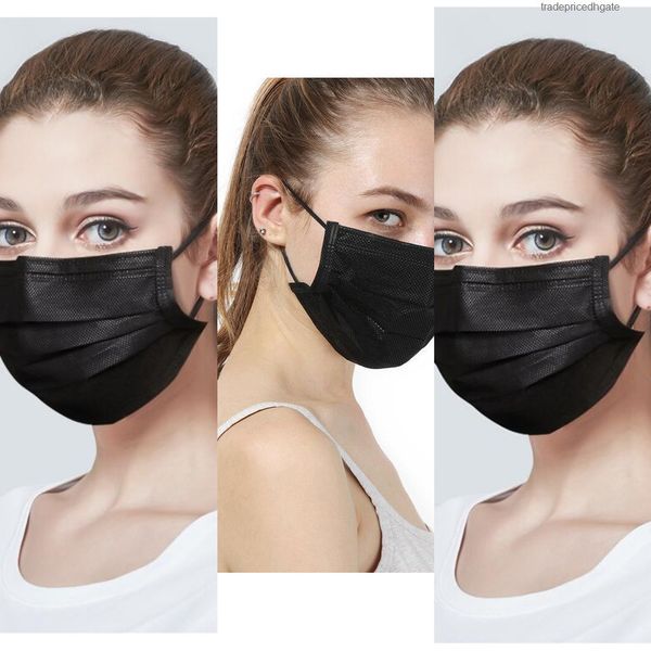 

ship ply 3 95% protection bfe dhl face dust anti spray comfortable fit black mask approved uho7